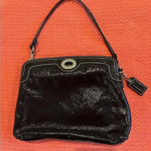 Coach Patent Leather Turn Lock Wristlet - Picture 8 of 8